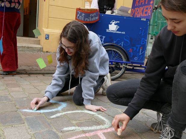 Straßenpoesie bei den Bücherpiraten