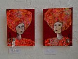 2 Frauenporträts der Träume - Monika Callies „Kabinett der Träume“ in der Kunsttankstelle Lübeck