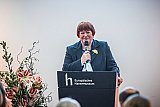 Ellen Ehrich (Vorsitzende der Hanse-Unternehmerinnen) - Zukunftsforscher Professor Horst Opaschowski zu Gast im Hansemuseum