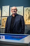 Salman Rushdie im Günter Grass-Haus. - Salman Rushdie ehrt Günter Grass