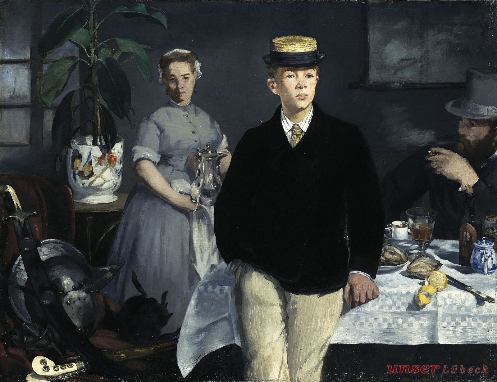 Edouard Manet: Frühstück im Atelier, 1868, Neue Pinakothek, München - Manet - Hamburger Kunsthalle