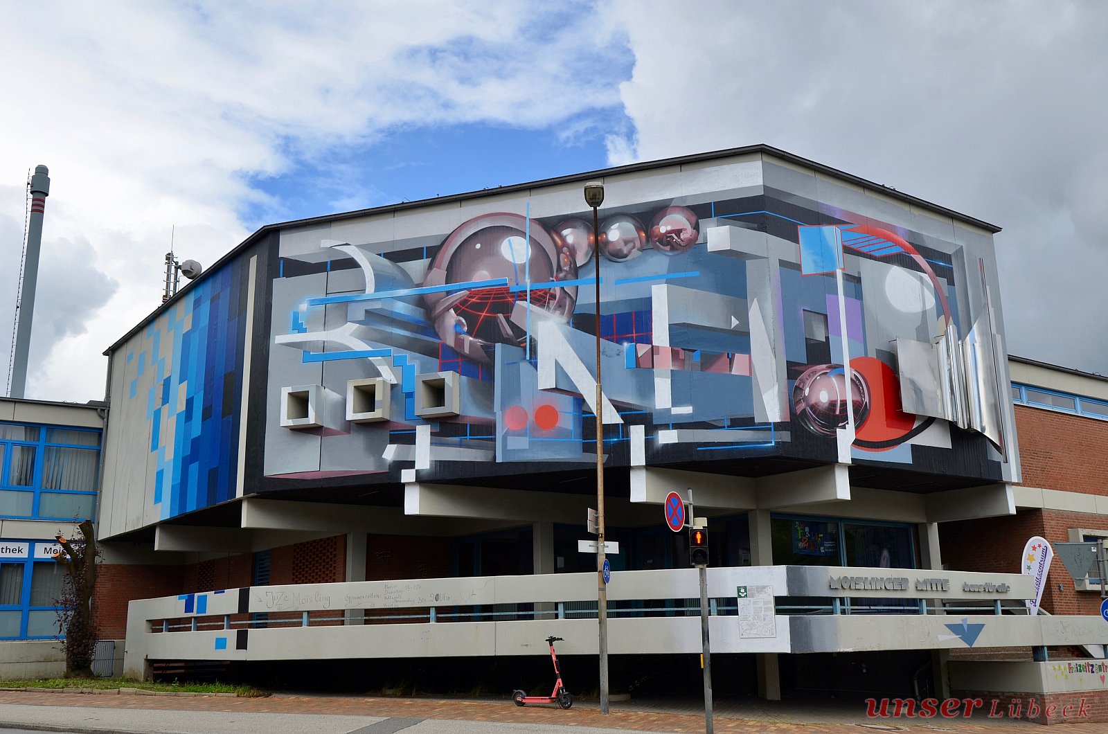 Bond Truluv verschönert das Freizeitzentrum Moisling - 1. Lübecker Urban Art Festival: Die Kunstwerke sind fertig