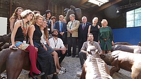 Israelische Künstler, Botschafter Yakov Hadas-Handelsman, Ehepaar Ahlmann, Foto: Christel Busch - NordArt 2016